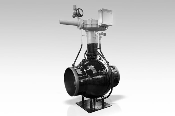 Schuck Kugelhahn Ball valve Type G, Anschweißende, Antrieb